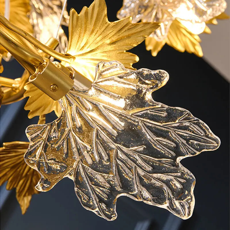 Afralia™ Modern Maple Leaf Ceiling Chandelier: 2023 New Design for Living Dining Room