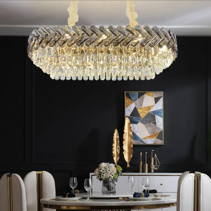 Afralia™ Modern LED Crystal Chandelier - Luxury Lighting Fixture for Home Décor