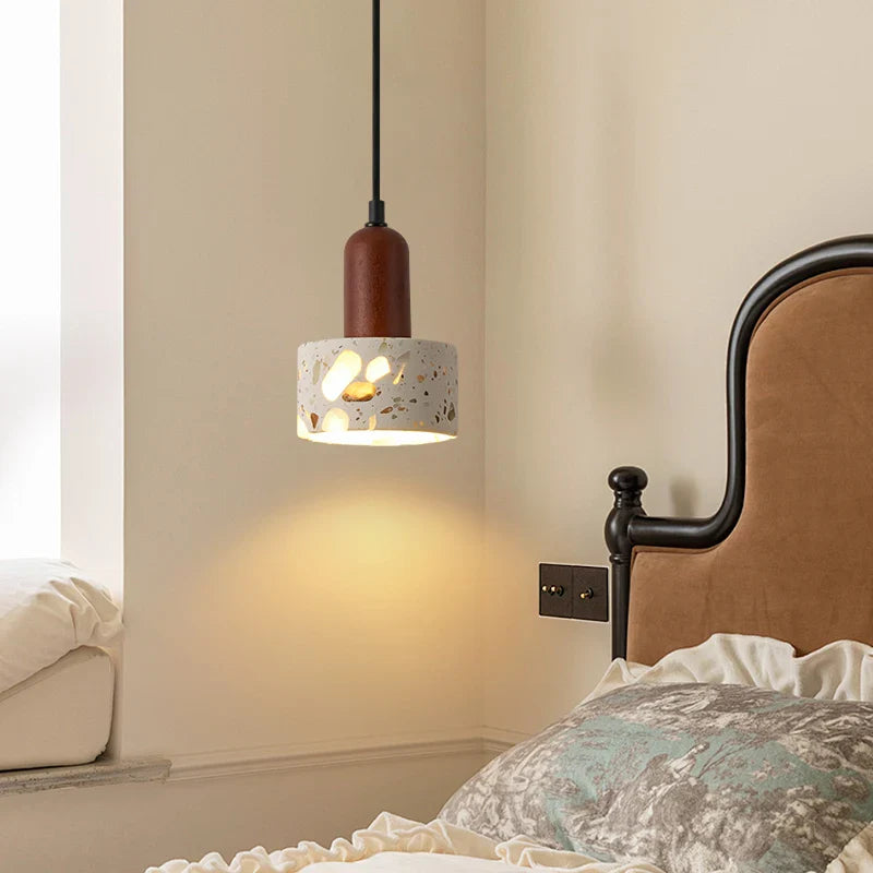 Afralia™ Wabi Sabi Terrazzo LED Pendant Light for Home Design