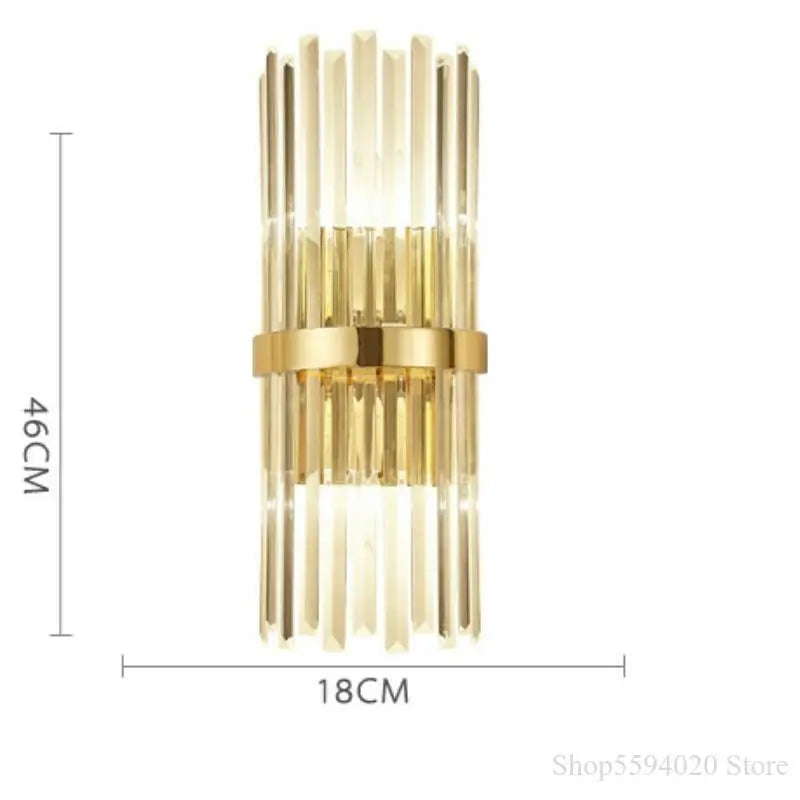 Afralia™ Luxury Crystal Wall Lamp for Modern Living Spaces
