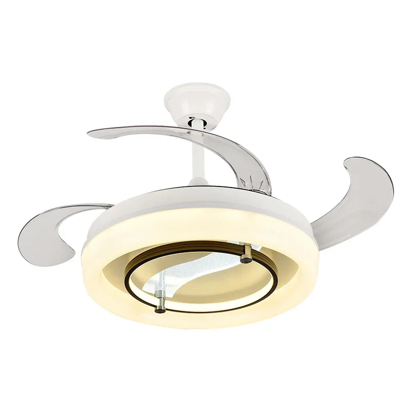 Afralia™ 42" Bladeless Ceiling Fan Chandelier with Remote & Retractable Blades