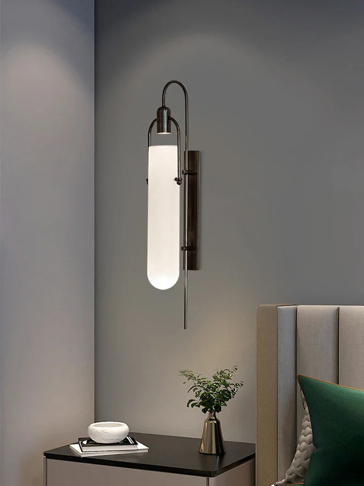 Afralia™ Glass LED Wall Lamp: Modern Interior Lighting for Bedroom, Corridor & Indoor Spaces