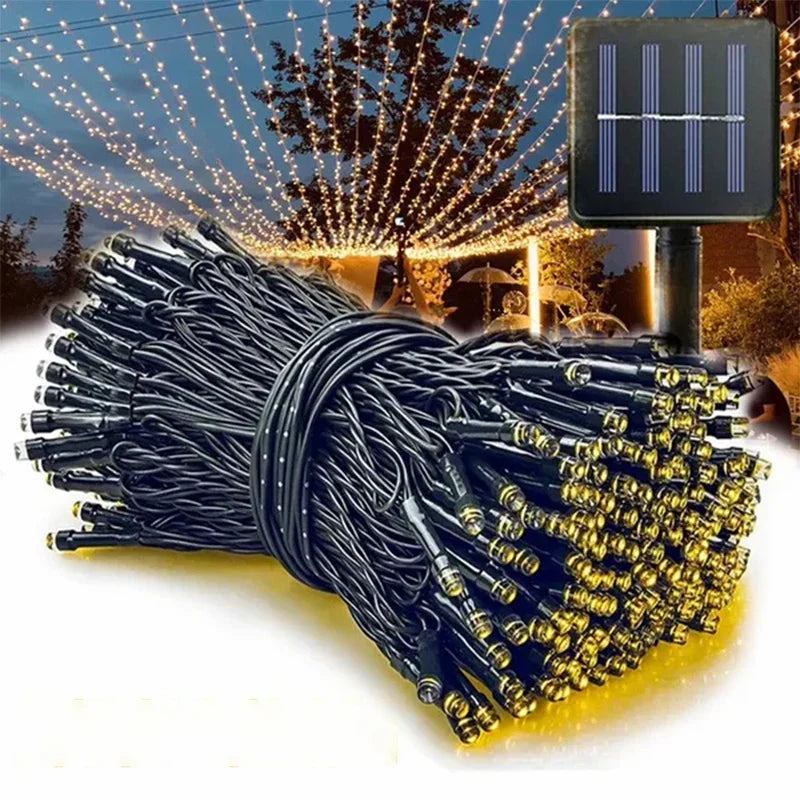 Afralia™ Solar Fairy String Lights for Outdoor Christmas Party Decoration