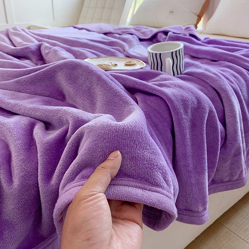 Afralia™ Coral Velvet Summer Blanket: Extra Soft, Skin-friendly, Machine Washable