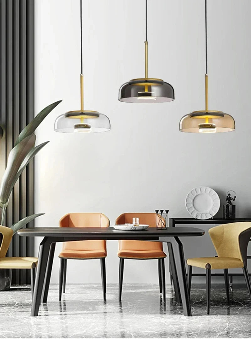 Afralia™ Modern Nordic Glass Pendant Lights for Dining Room Kitchen Bar Bedside