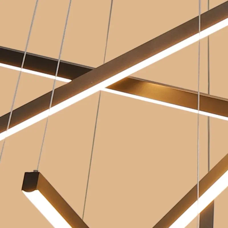 Afralia™ LED Black Ceiling Chandelier for Kitchen Stair Hall Living Dining Room Fixture