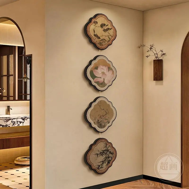 Afralia™ Chinese Painting Porch Door Hanging Mural for Advanced Corridor Decor