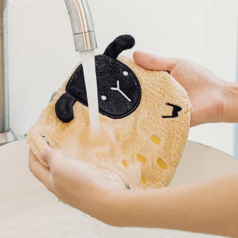 Afralia™ Cartoon Sloth Hand Towels: Soft, Absorbent, Quick Drying & Hanging Design for Kids