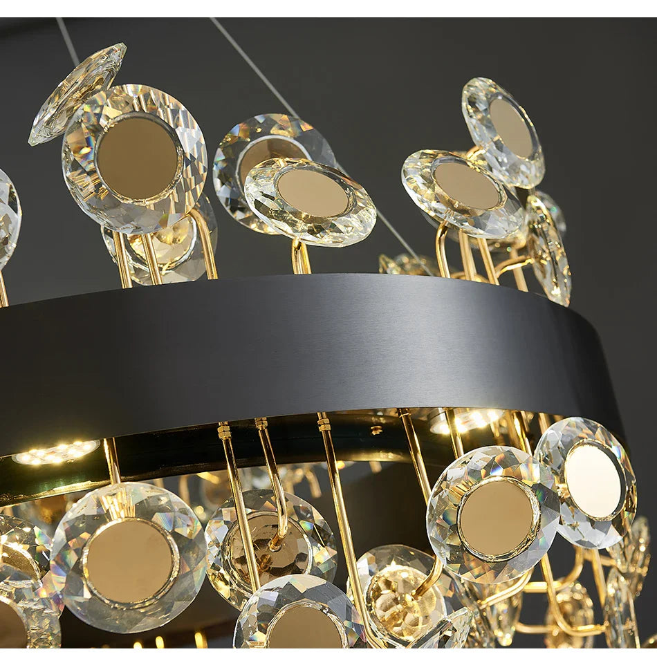 Afralia™ Crystal Pendant Chandelier for Kitchen Living Room Restaurant Island