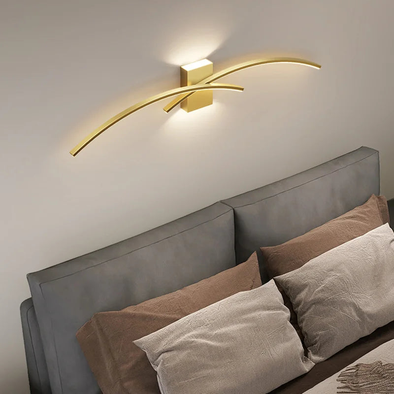 Afralia™ Minimalist LED Strip Wall Lamp for Modern Home Lighting