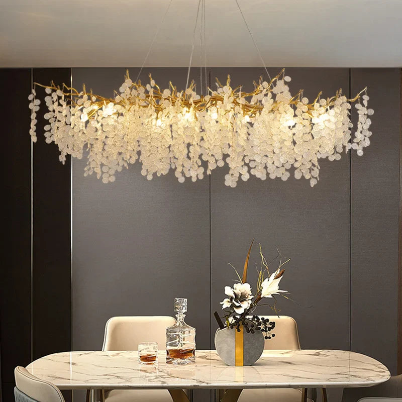 Afralia™ Round Crystal Pendant Chandelier for High-End Luxury Home LED Lighting