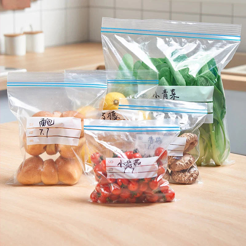 Afralia™ Resealable Food Storage Bags Vacuum Fresh Seal Transparent Pouches