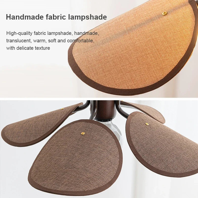 Afralia™ Petal Fabric LED Pendant Light for Dining Room Chandelier