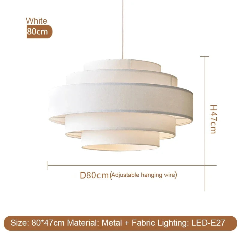 Afralia™ Fabric Chandelier: Modern LED Pendant Lamp for Dining Room, Kitchen Island, and Foyer