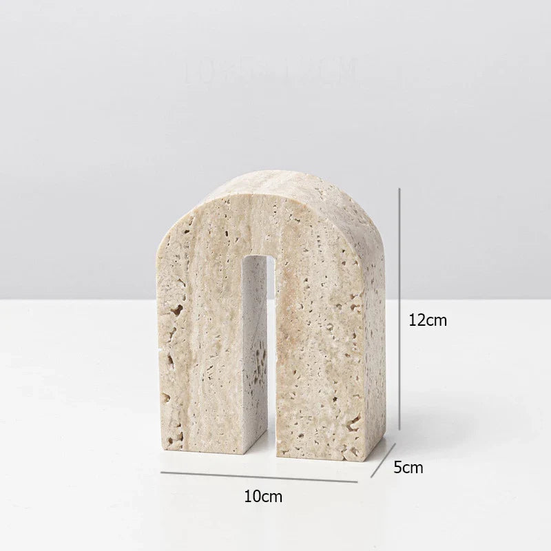 Afralia™ Luxury Marble Sculptures for Home Decor - Minimalist Travertine Ornaments for Stylish Living Spaces