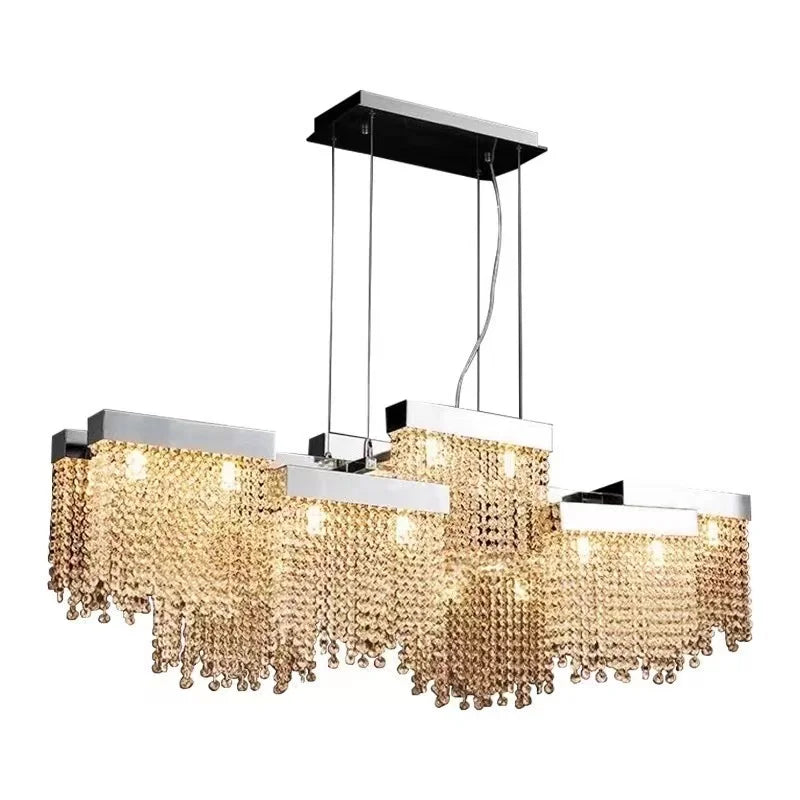 Afralia™ Luxury Crystal Chandelier: Modern Art Personality for Restaurant, Bar, and Villa