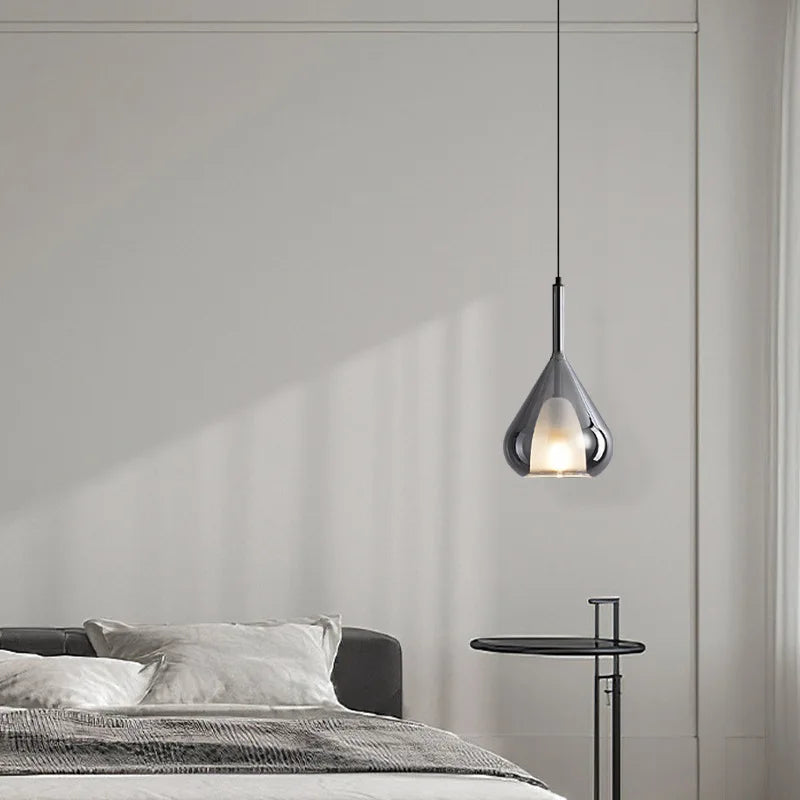 Afralia™ Glass LED Pendant Lights: Modern Nordic Chandeliers for Minimalist Home Decor & Elegant Living