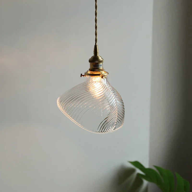 Afralia™ Clear Glass LED Pendant Light for Reading Living Dining Room