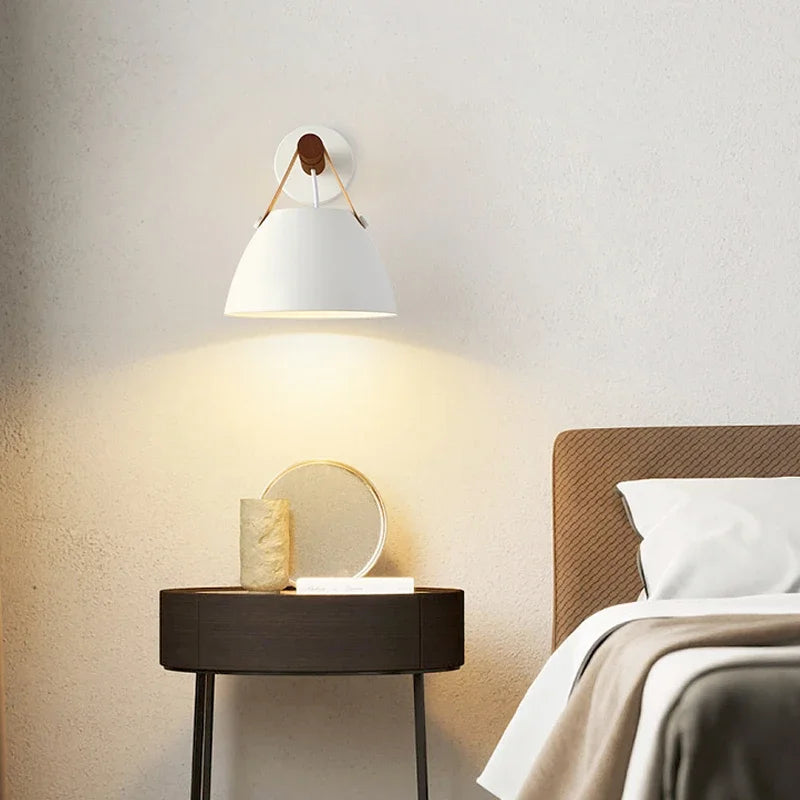 Afralia™ Nordic Wooden LED Wall Lamp