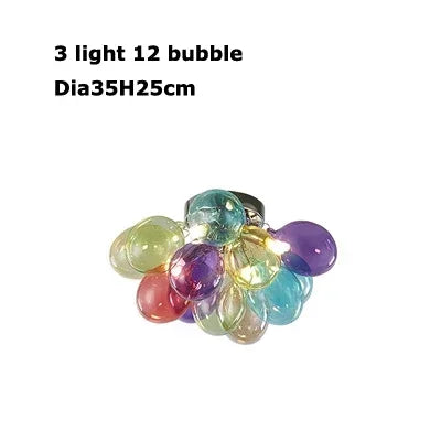 Afralia™ Glass Bubble Chandelier Pendant Light for Living Room & Bedroom