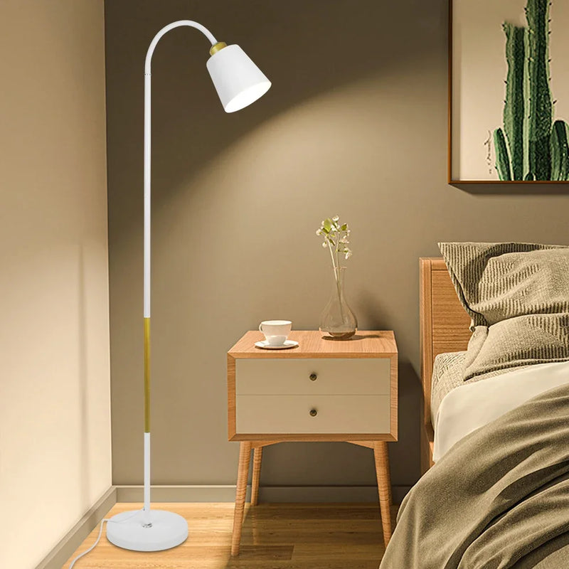 Afralia™ Nordic Floor Lamp - Creative Metal LED Standing Light for Living Room, Office, and Bedroom