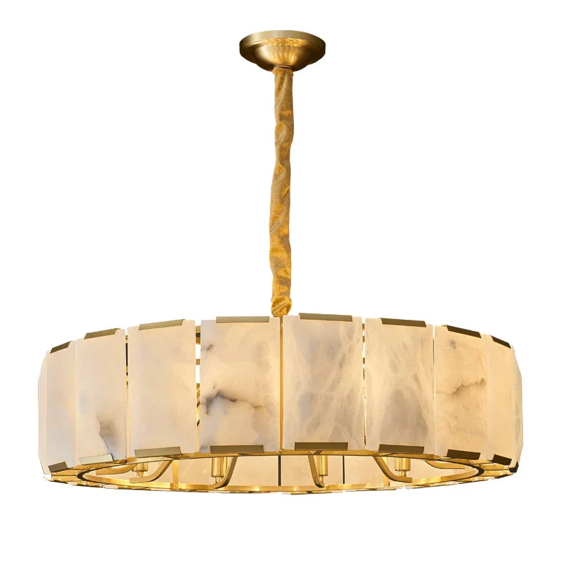 Afralia™ Marble Copper Chandelier: Elegant Modern Luxury Lighting for Living Room, Bedroom & Dining