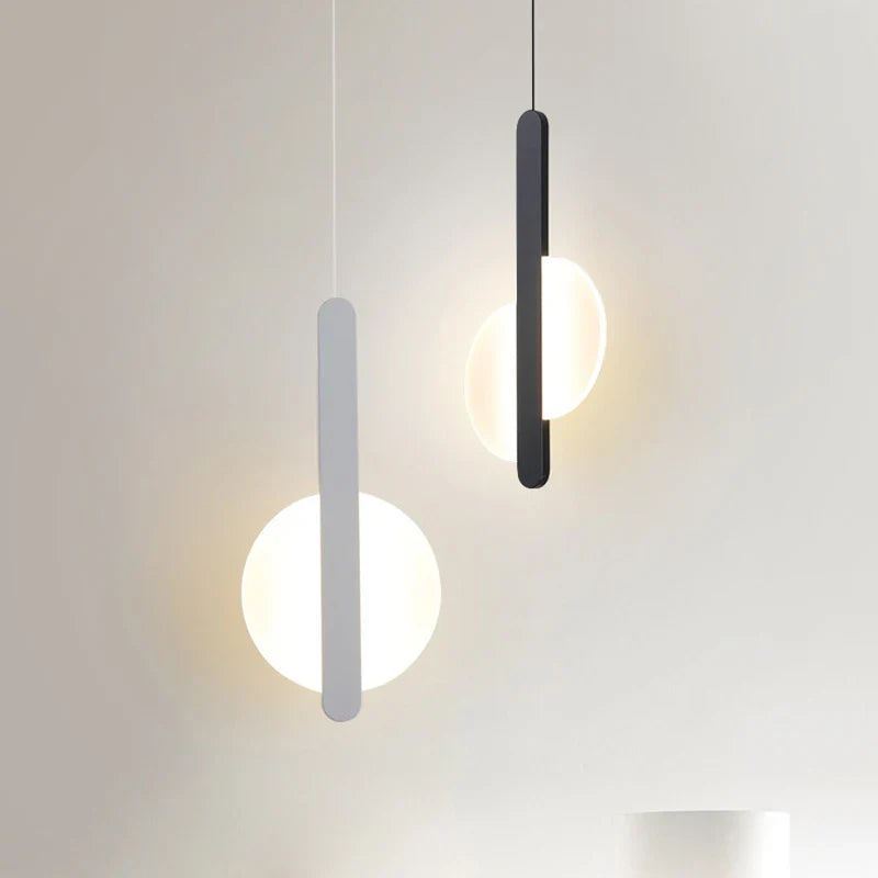 Afralia™ Nordic Black LED Chandelier Minimalist Art Acrylic Lighting for Home, Restaurant, Bar
