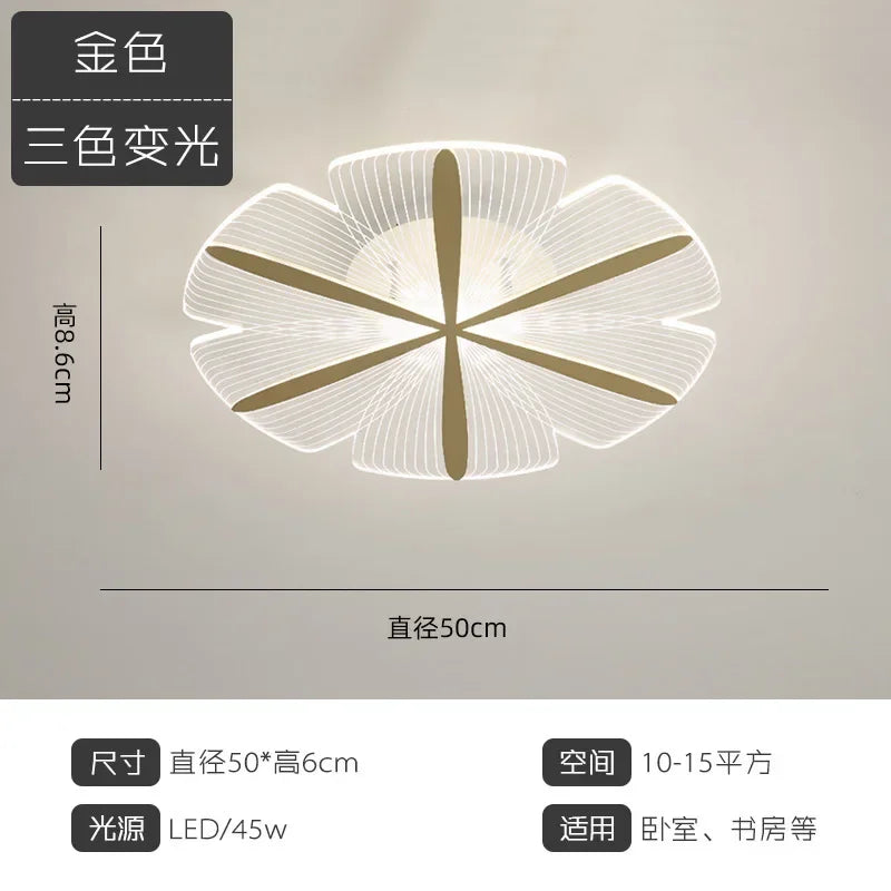 Afralia™ Petal LED Ceiling Lamp: Modern, Simple, & Creative Lighting for Bedrooms & Princess Rooms.