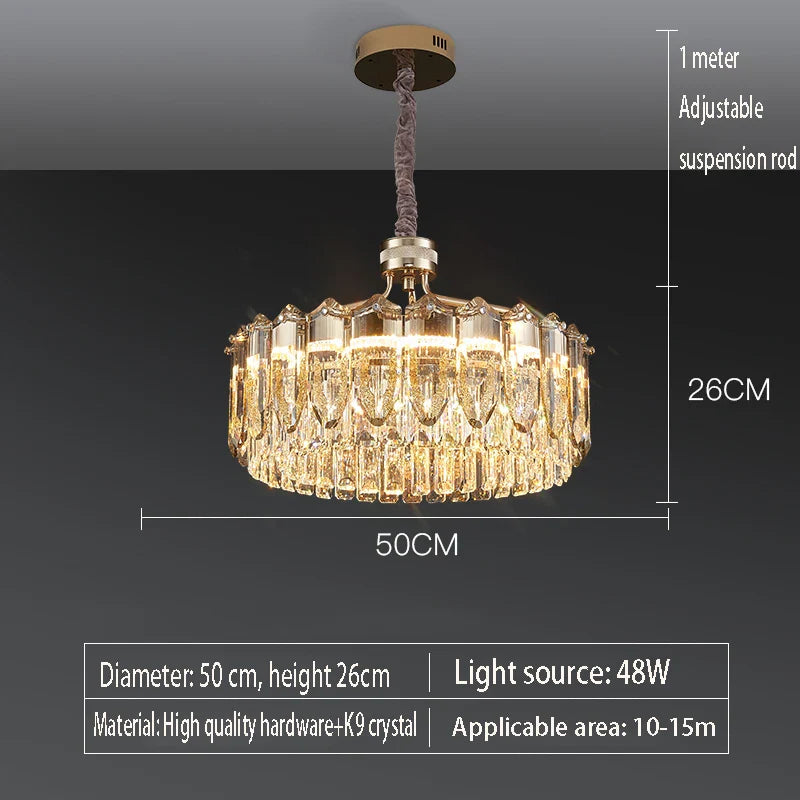 Afralia™ Crystal Luxury Chandelier for Living Room, Bedroom, Dining Room - Elegant European Style Lighting