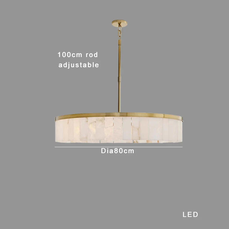 Afralia™ Gold Marble Ceiling Pendant Light Round Elegant Luxury Hanging Lamp