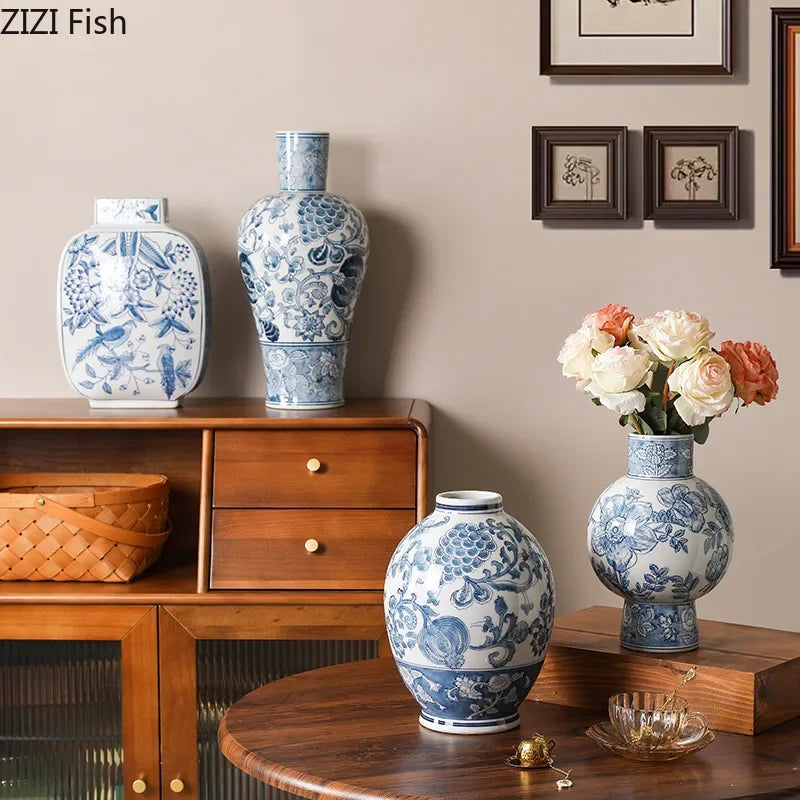 Afralia™ Yellow Porcelain Vase: Creative Classical Flower Pot for Aesthetic Table Decoration