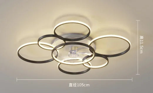 Afralia™ Luxury Nordic Living Room Ceiling Fan Light