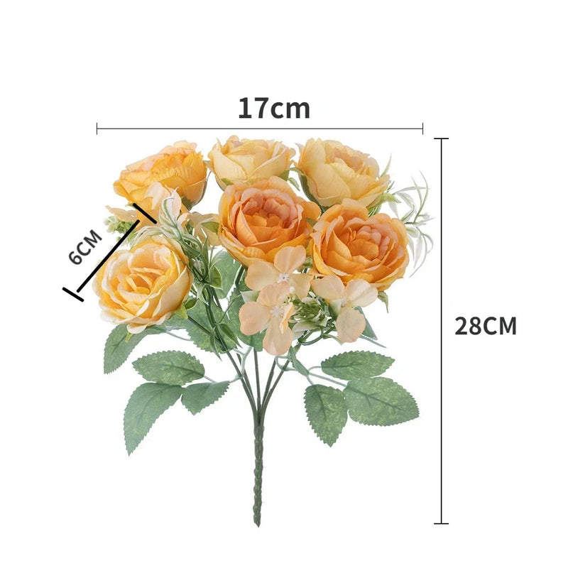 Silk Peony Bouquet Artificial Flower Afralia™ Home Office Wedding Decoration