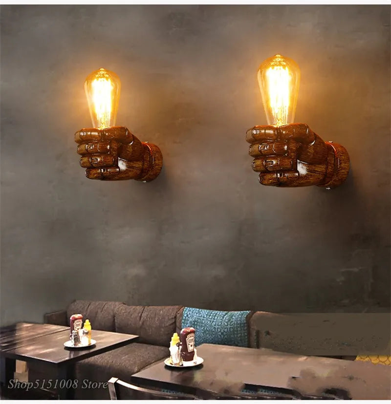 Afralia™ Nordic Resin Metal Wall Sconce Art Decor Wall Light Indoor Lighting