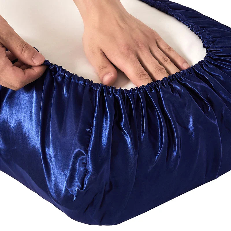 Afralia™ Luxe Rayon Satin Pillowcase with Elastic Band - Soft, Smooth, Comfortable Home Pillow Cover