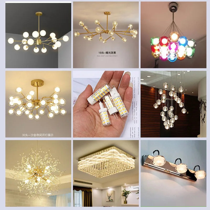 Afralia™ LED Corn Bulb 10pcs 220V G4 G9 E14 SMD2835 No Flicker Chandelier Light