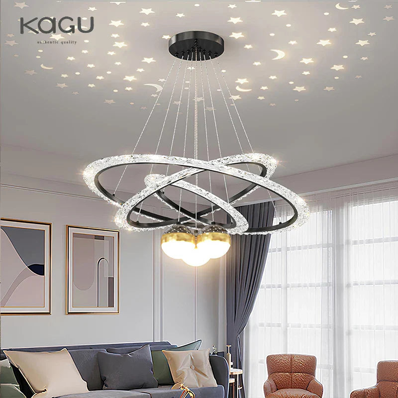 Afralia™ Nordic Gyptian LED Chandelier for Living Room Bedroom Dining Room