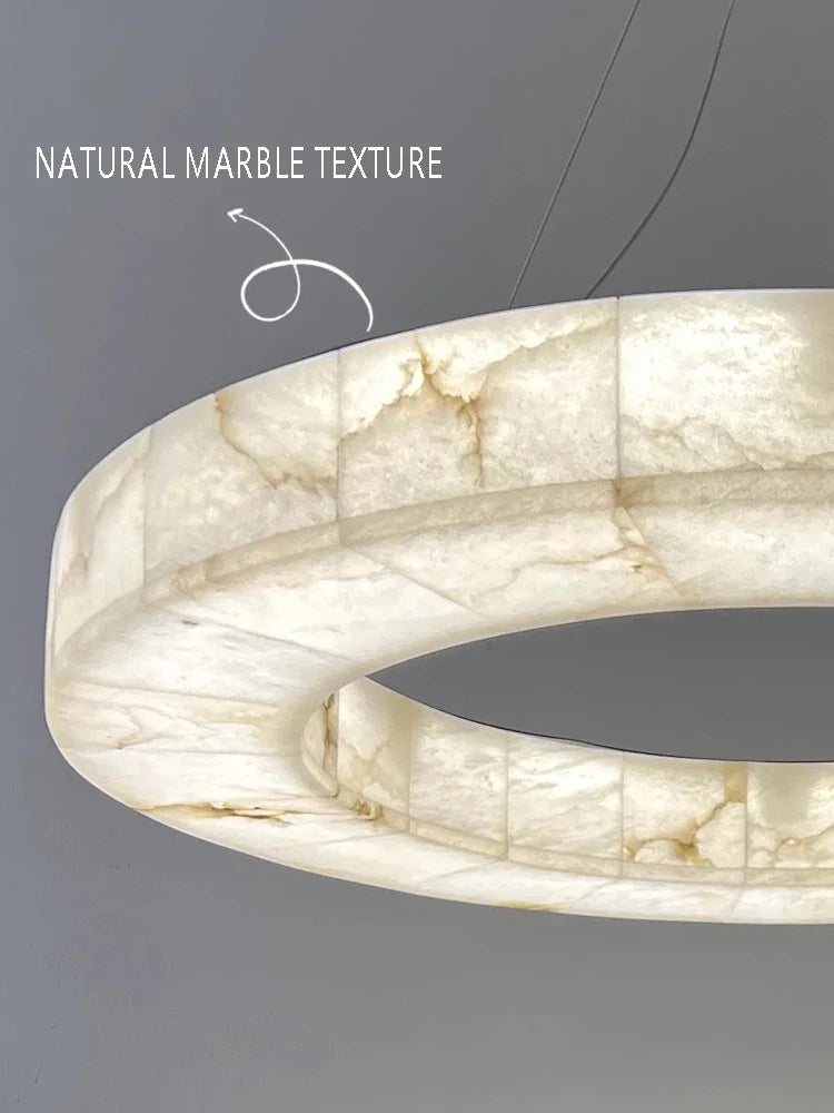 Afralia™ Modern Marble Chandelier - Luxury LED Hanging Lamps for Living Room