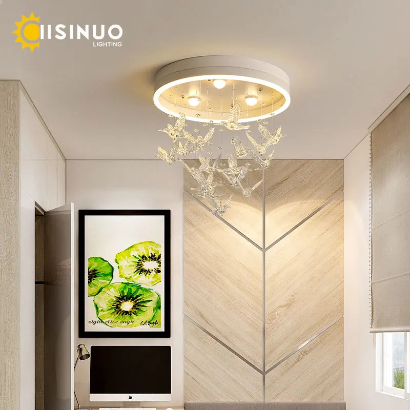 Afralia™ Dancing Girl LED Chandelier: Modern Kids Room Light, Cartoon Ceiling Lamp