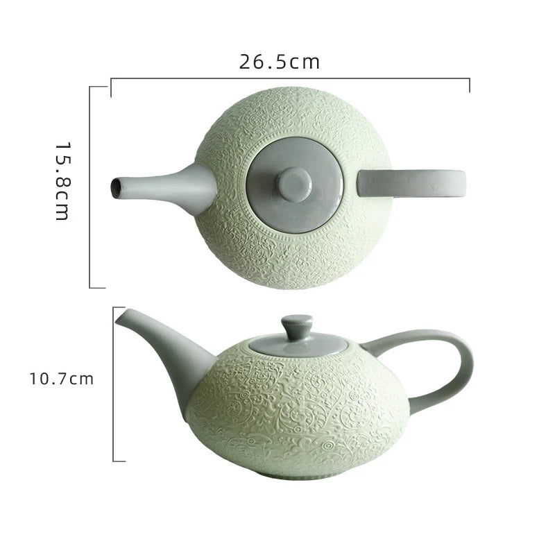 Afralia™ Floral Pattern Ceramic Cup & Saucer Set