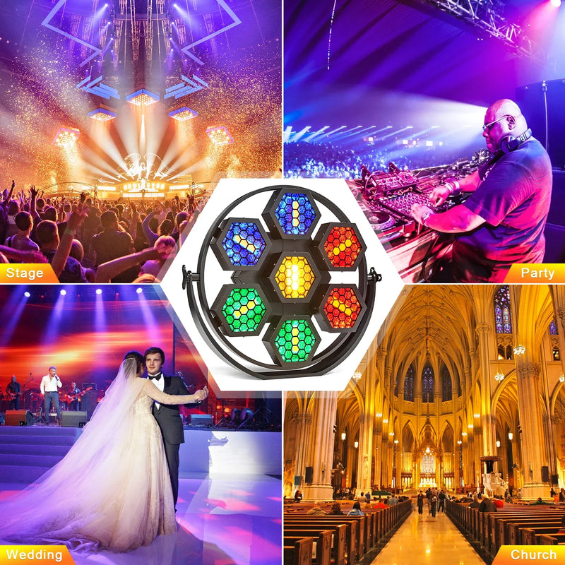 Afralia™ Mini Retro Light 200W DMX512 DJ Light for Church Concerts and Events.