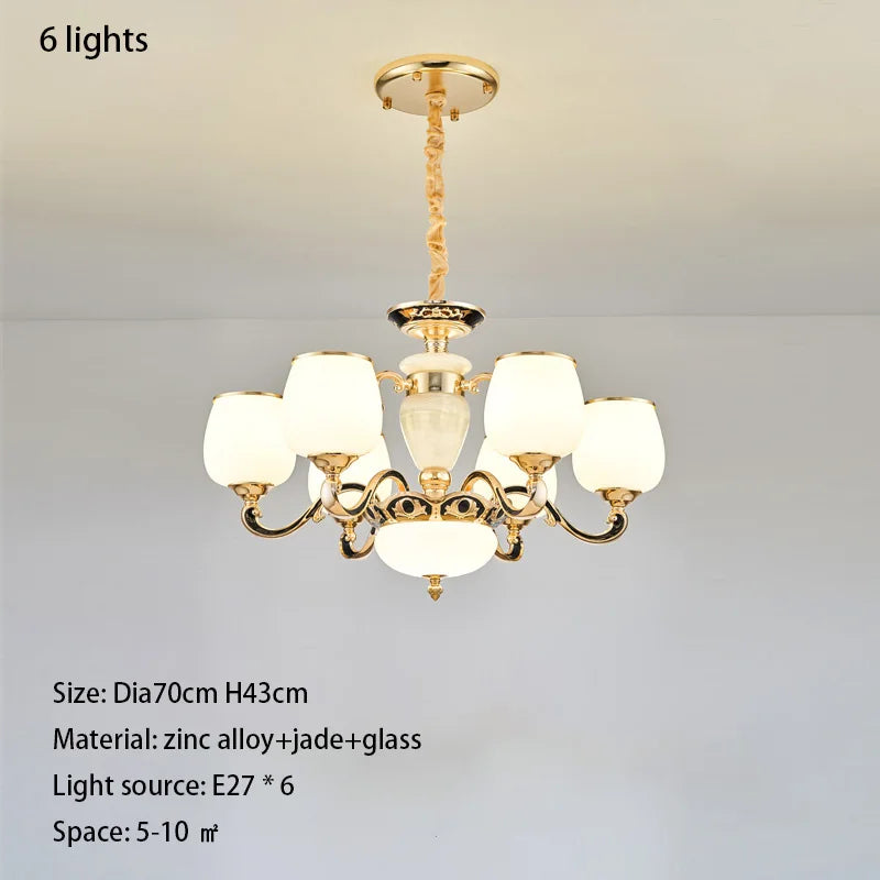 Afralia™ Jade Pendant Lamp: European Luxury for Living Room, Villa, Dining Room, Bedroom
