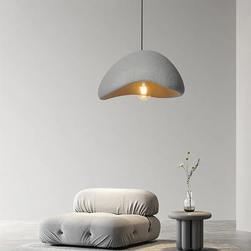 Afralia™ Nordic Wabi Sabi LED Pendant Light - Modern Chandelier for Dining Room