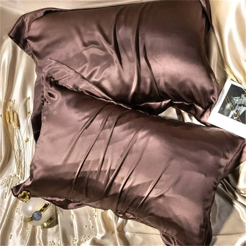Afralia™ Silky Mulberry Silk Pillowcase | Luxury Skin Beauty Smooth Pillow Cover