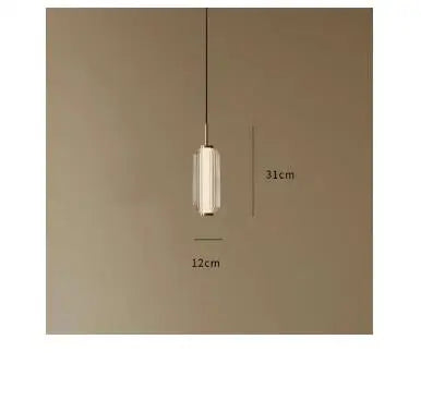 Afralia™ Postmodern Glass Pendant Lamp for Bedroom Study Living Room
