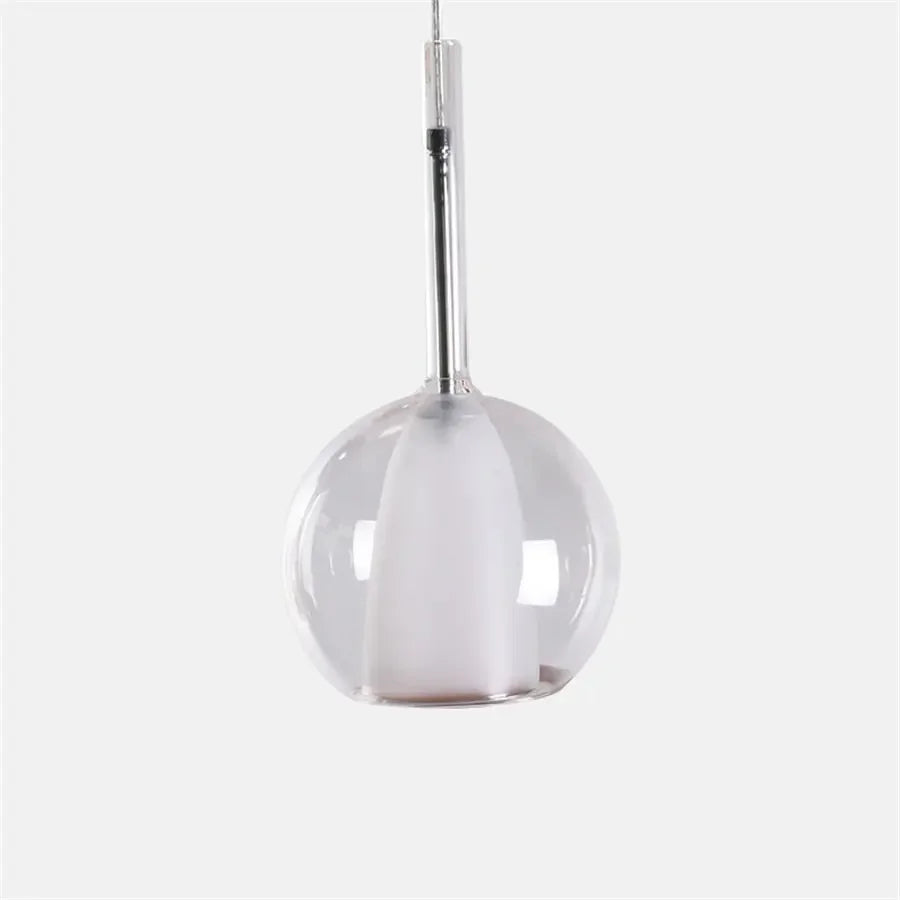 Afralia™ Penta Glo LED Pendant Light | Gray Glass Suspension Fixture