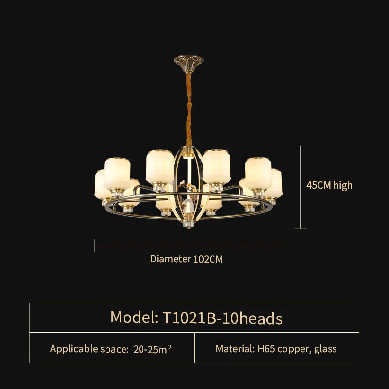 Afralia™ Luxe Jade Chandelier for Living Room and Villa Hall