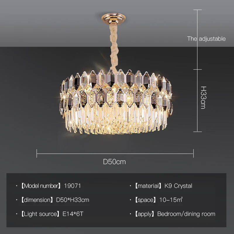 Afralia™ Crystal Chandelier: Postmodern Living Room Dining Bedroom Lamp, Luxury & Creative
