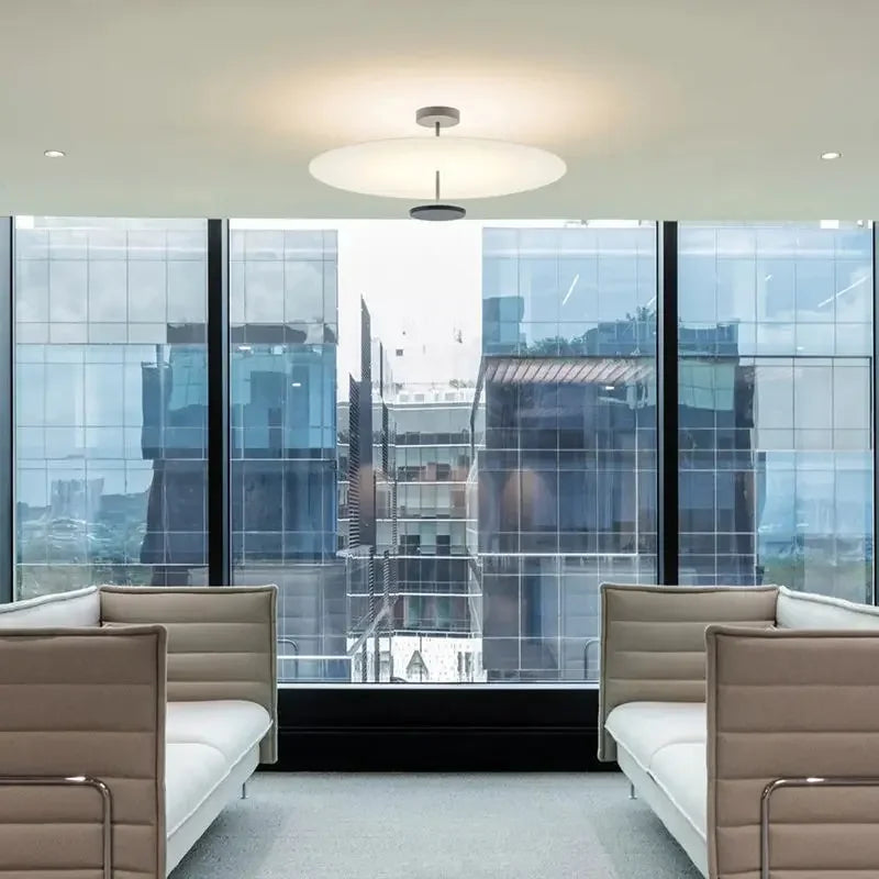 Afralia™ Acrylic Black Round Chandelier for Bedroom and Salon Lighting
