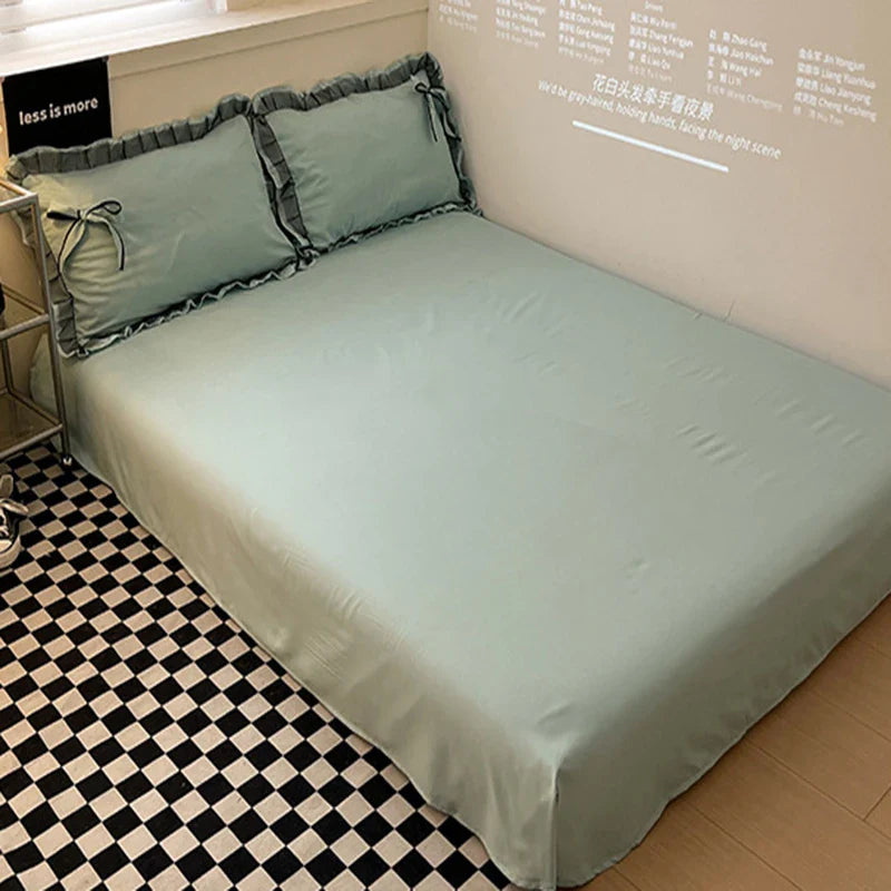 Afralia™ Cotton Embroidery Bedding Set with Lace for All Seasons